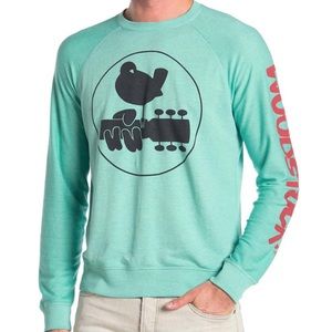 Lucky Brand Woodstock Logo Crew Neck Pullover